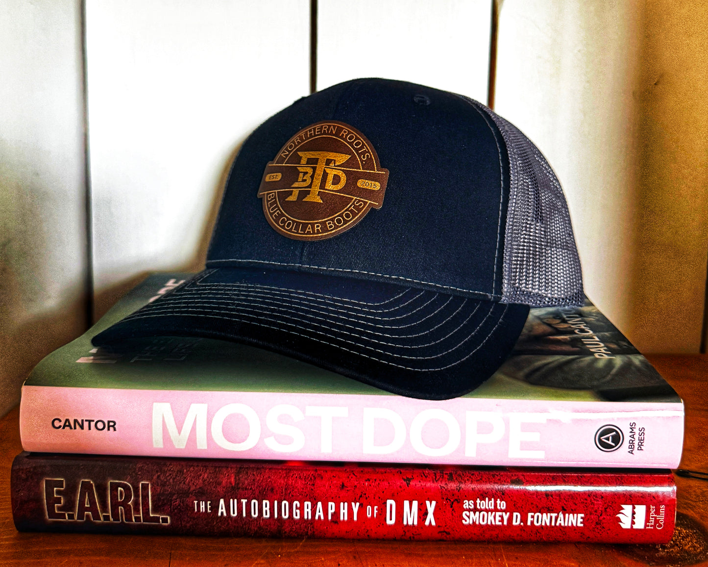 NRBB Grey/Black Gold Patched Trucker
