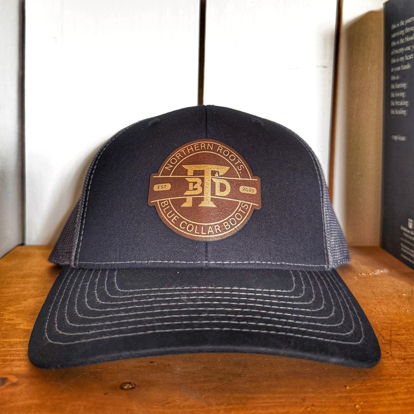 NRBB Grey/Black Gold Patched Trucker