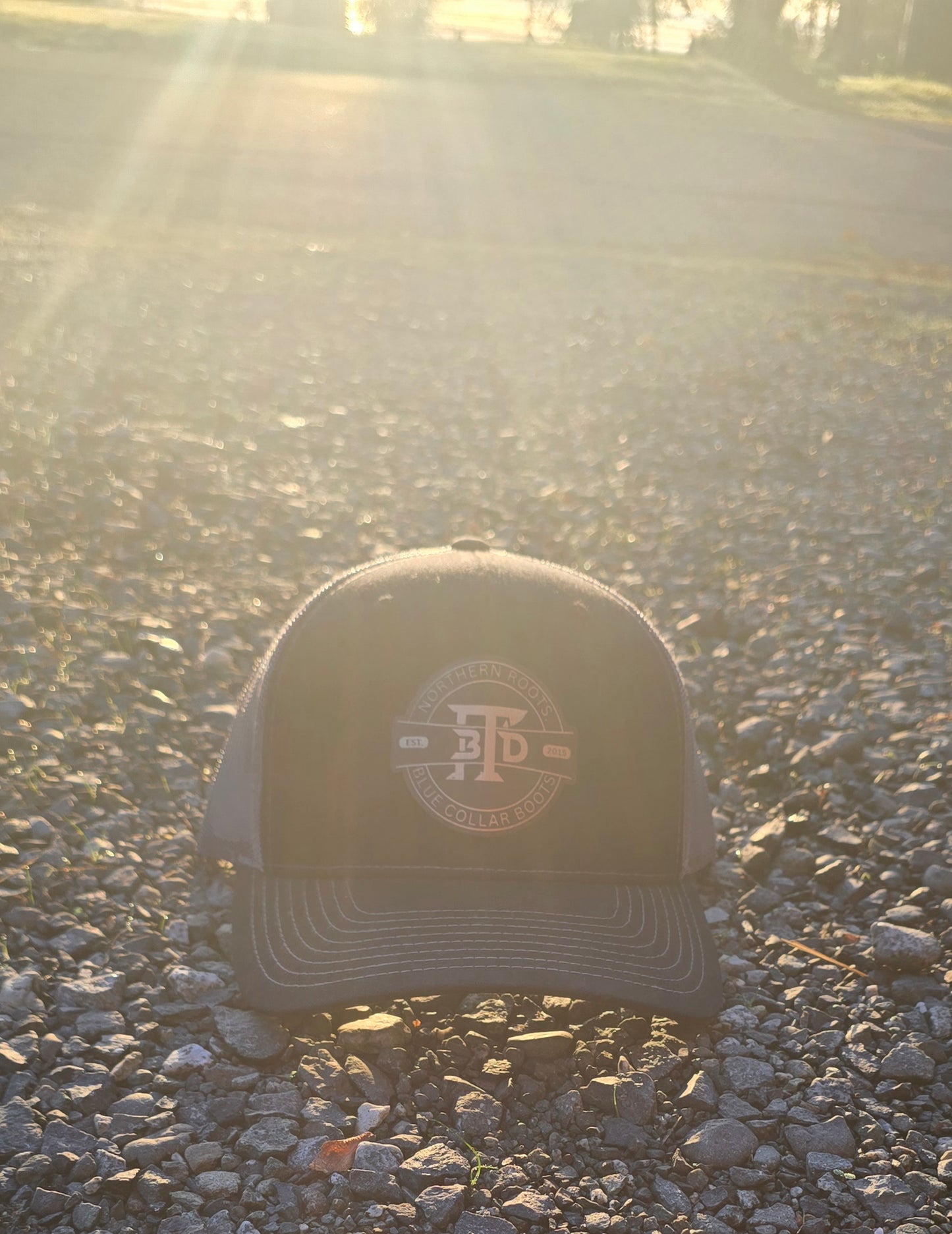 NRBB Grey/Black Gold Patched Trucker