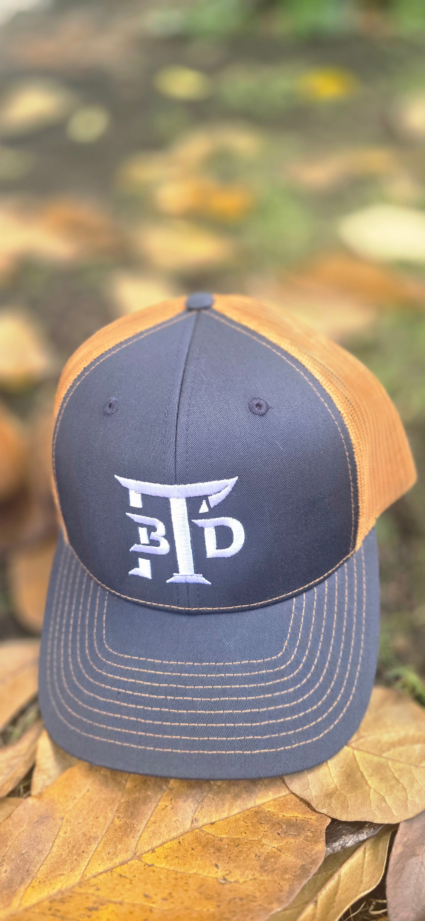 Team Dirt Bag Snapback Trucker Hat – Navy/Caramel