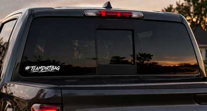 #Teamdirtbag Window Cling